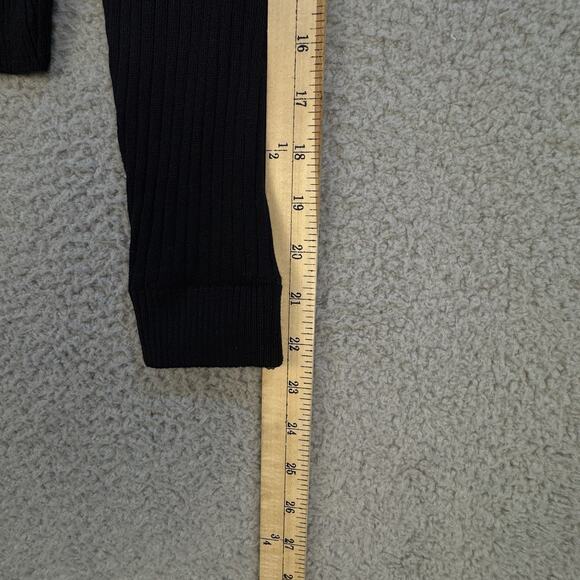Cardigan Womens XL Ribbed Cropped Sweater Black - Picture 5 of 9